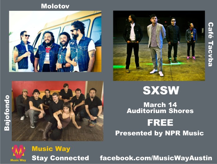 Molotov + Cafe Tacvba + Bajofondo [SXSW 2013]