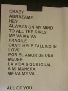 julio iglesias setlist