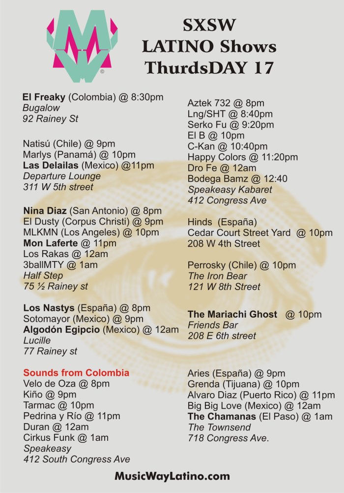 sxsw thursday 17 Latino Music Way